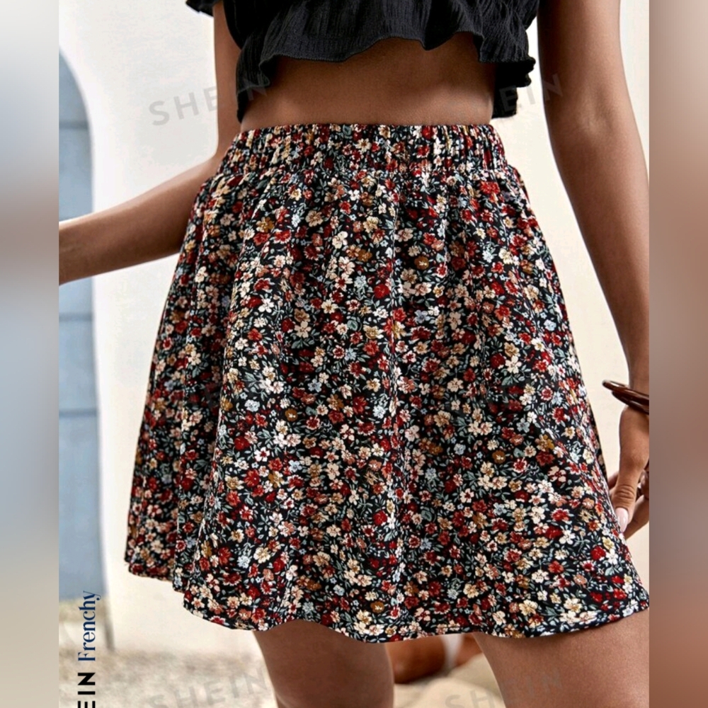 SHEIN floral skirt size large